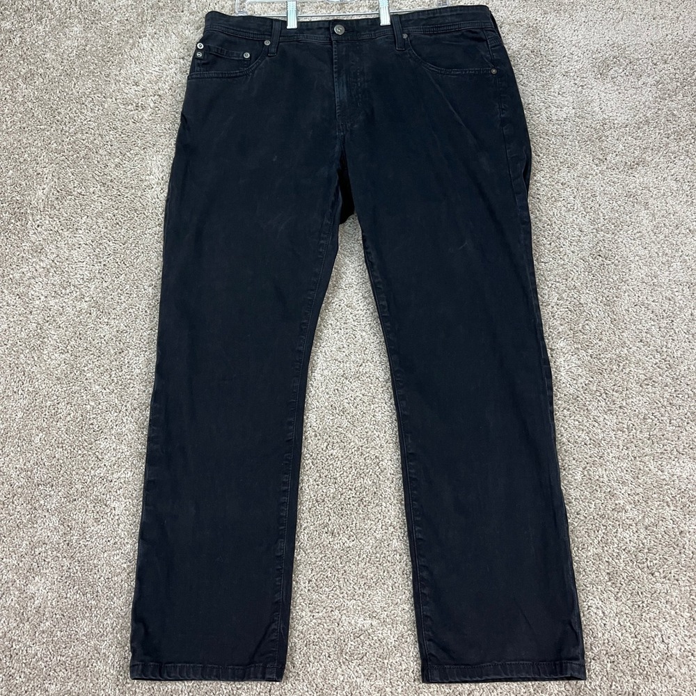 AG Adriano Goldschmied Everett Pants‎ Mens 36x32 Black Slim Straight 5 Pocket